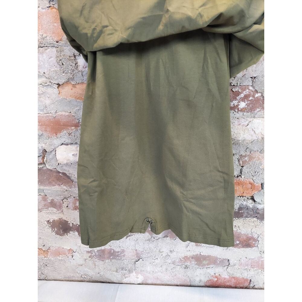 Womens Overall Romper Size S Olive Green Sleeveless Pockets Casual Jumpsuit - Picture 3 of 3
